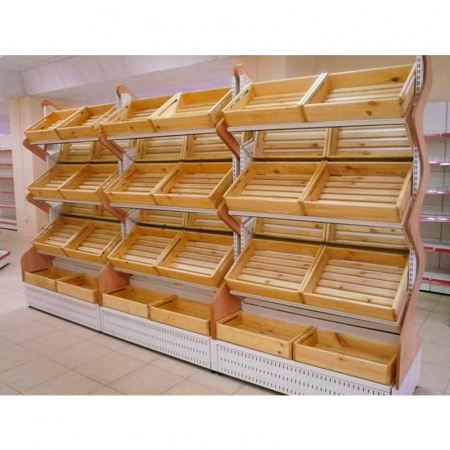 Стеллажи "Змейка" для продажи хлебо-булочных изделий