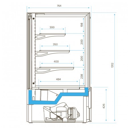 Витрина кондитерская CRYSPI Elegia Quadro K 1250