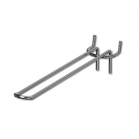 Крючок на перфорацию двойной хромированный 350 мм
