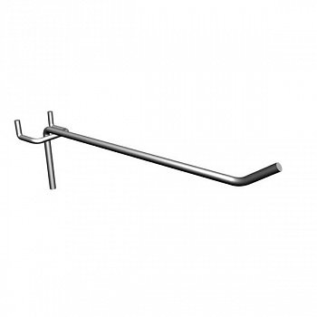Крючок на перфорацию одинарный оцинкованный 400 мм, 5 мм